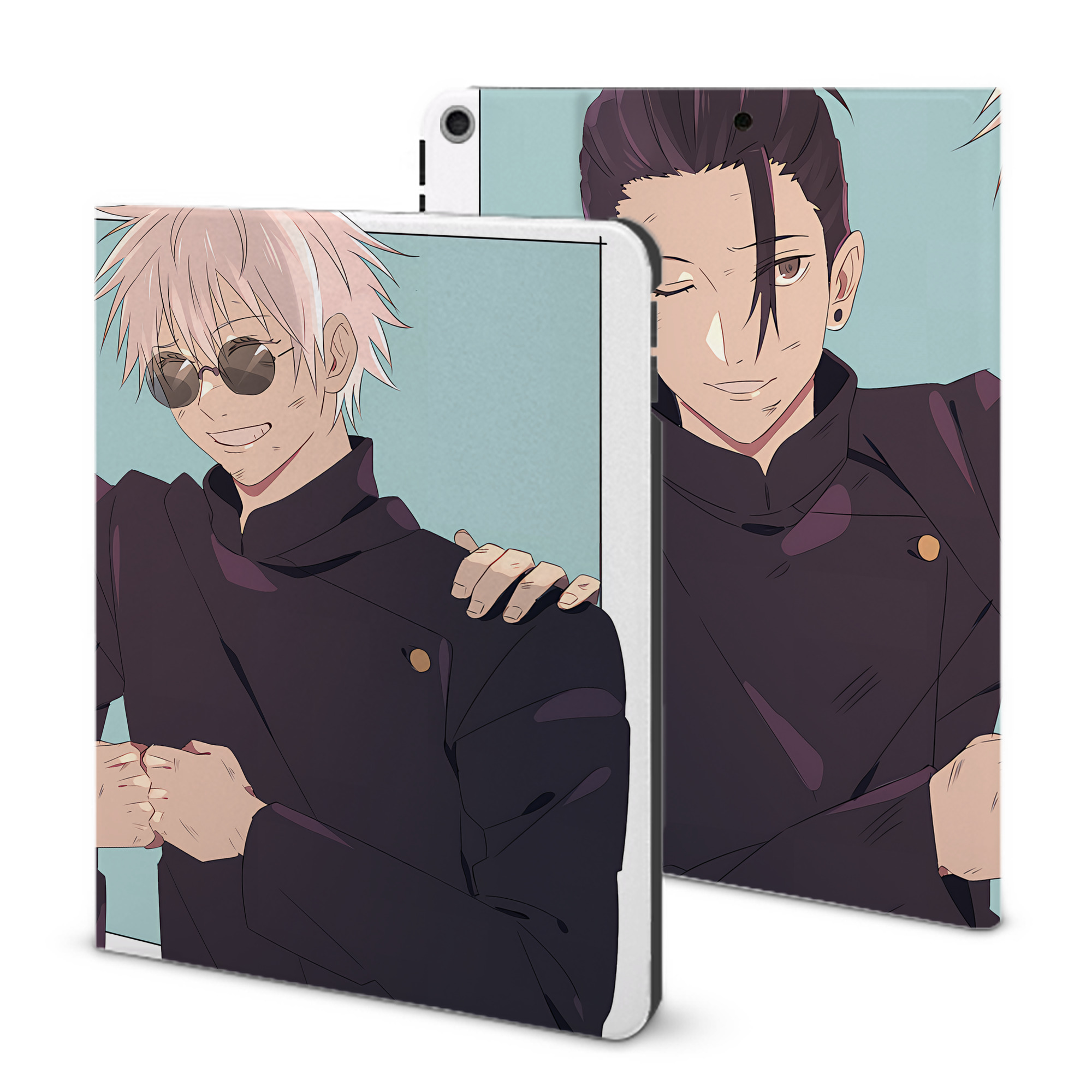 （画像用） 呪術廻戦 Jujutsu Kaisen IPad ケース ブック型 PUレザー TPU 耐衝撃 軽量 薄型 ペン収納なし 全面保護 IPad 各モデル対応